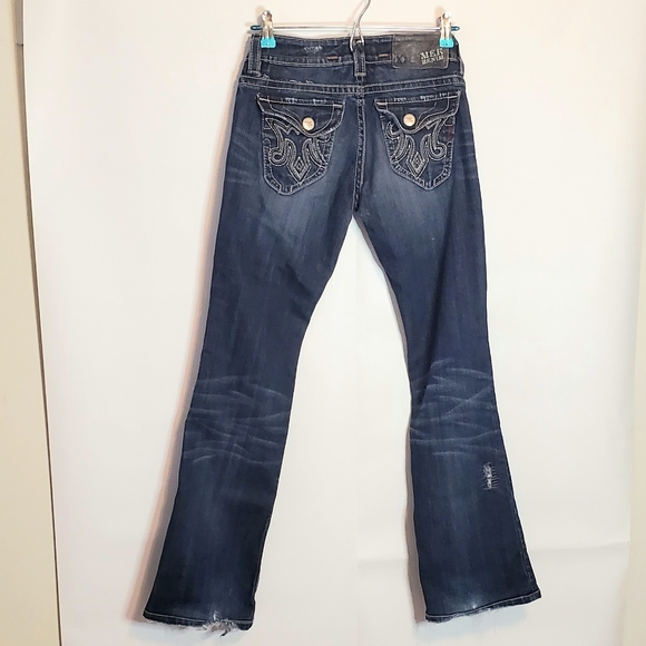 EUC Mek Denim Distressed Boot Cut Jeans - Picture 7 of 10